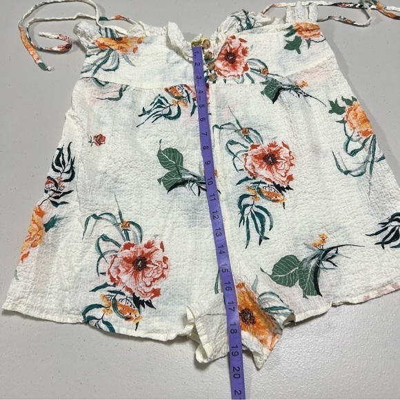 UO Urban Outfitters Highland Ruffle Tie-Shoulder Babydoll Playsuit - Picture 8 of 13